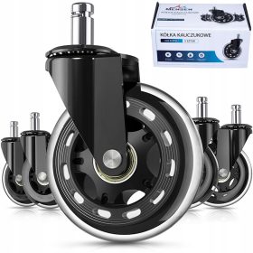   Gumijasta kolesa za stol s krogličnimi ležaji - Set 5 kosov