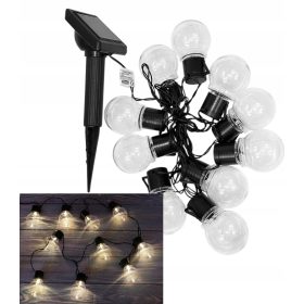 SOLARNA VRTNA GIRLANDA z okrasnimi prozornimi krogi