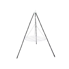    Žar / Trinožnik / Kovano vrtno stojalo nad ognjem z rešetko 60 cm višine 150 cm
