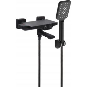 Stenska armatura za kad in tuš Fala Noir črna