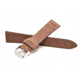   Pasni pas za uro 22MM v temno rjavi semiš usnjeni izdelek s teleskopi