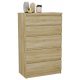 SONOMA 5 predalna komoda 70 x 40 x 109,5 cm hrast mat