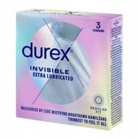 Durex Nevidni kondomi Extra vlaženi, 3 tanki kosi