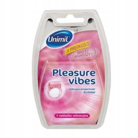 Unimil TPR roza vibrirajoči nastavek za penis