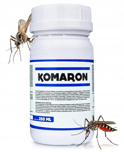 Tekočina za učinkovito odstranjevanje komarjev, klopov, muh in drugih nadležnih insektov - KOMARON 250 ml