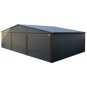  Garaże Blaszane 9x5 Garage Blaszak Graphite Kovinske plošče
