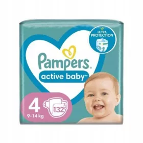 Pampers Aktivne Baby plenice Velikost 4 132 kosov