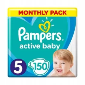   PAMPERS AKTIVNI DOJENČEK 5 PLENICE ZA OTROKE 11-16 kg 150 KOSOV