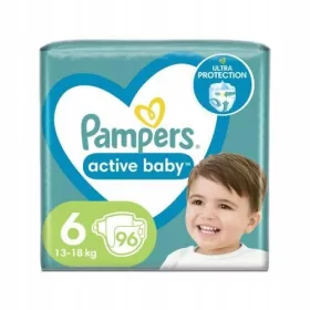Plenice Pampers Active Baby, velikost 6, 13-18 kg, 96 kos