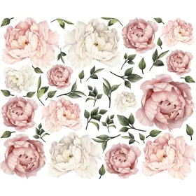 Nalepke rož Peonies 120x100 cm XXL