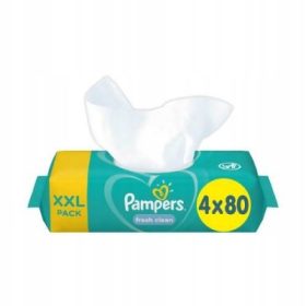   Vlažilni robčki PAMPERS FRESH CLEAN 320 kosov (4 x 80 kosov)