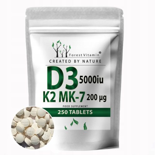 Forest Vitamin® - Visokodoziran dodatek vitamina D3 in K2 za močne kosti in zobe