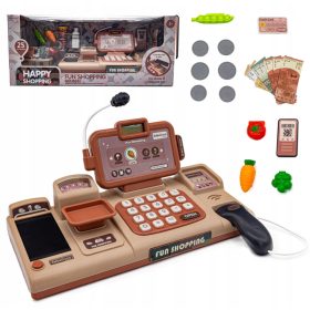   Optimized name: Otroška blagajna s tehtnico, košarico in skenerjem FUN SHOP

Optimized description: 
Otroci obožujejo igro v trgovino! Otroška blagajna s tehtnico, košarico in skenerjem je edinstvena 