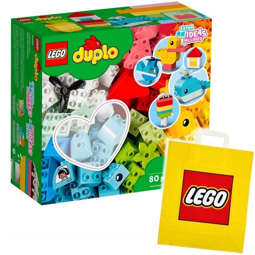 LEGO DUPLO 10909 Srčna škatla za polnjenje + VP papirnata vrečka LEGO 6315792 Medium