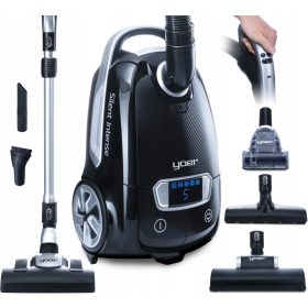  Yoer Tihi Intenzivni sesalnik z vrečko HEPA + 6 krtač INTELIGENTNI + DALJINSKI UPRAVLJALNIK