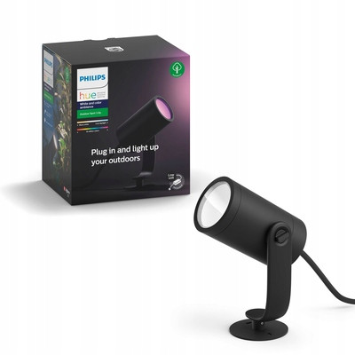 Okrogla zunanja svetilka Philips Hue Lily LED z integriranim napajanjem