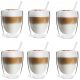 Vialli Design 6 termo kozarcev za latte 320 ml s 6 eko slamicami
