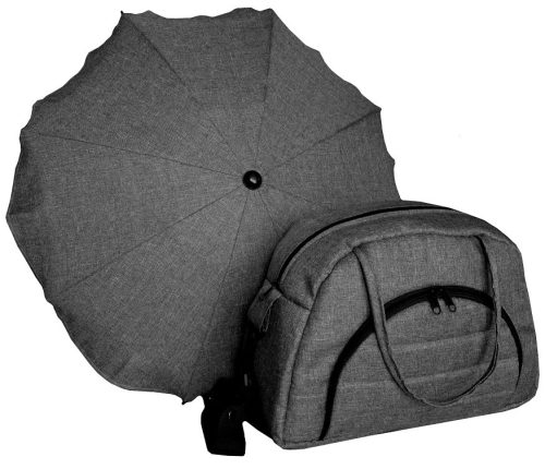 Maksimalni komplet: Torba + Dežnik za voziček Melanž (Lan)