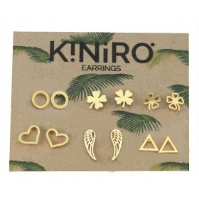  ZLATI UHANI iz kirurškega jekla, 6 parov, VZORCI