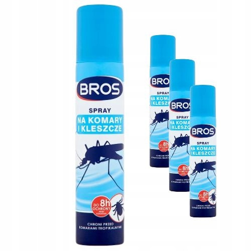 Razpršilec za odganjanje komarjev in klopov Bros 90 ml x 4 kos