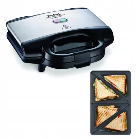   Pekač sendvičev Tefal UltraCompact SM155233, 700 W, plošče proti prijemanju, srebrna