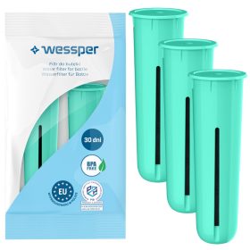    Filtrirni vložek za steklenico Wessper AquaCap Green, 3 kosi.