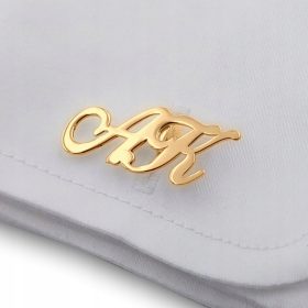 Personalizirani zlati manšetni gumbi z inicijali