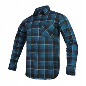 Flanelasta delovna srajca MODAR BLUE