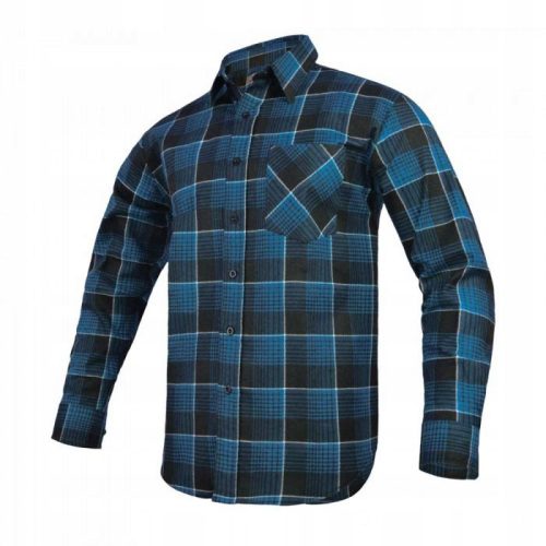 Flanelasta delovna srajca MODAR BLUE