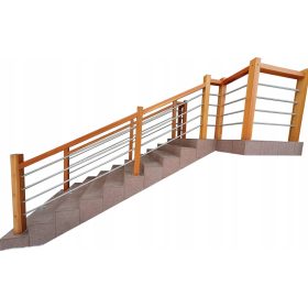 Zunanja ograja - MODRZEW + NERJAVEČE JEKLO