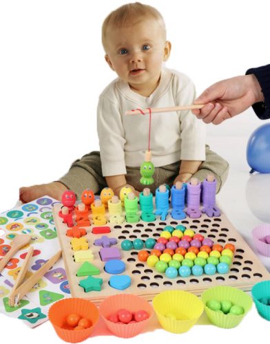 Trening možganov Montessori RIBE črke številke