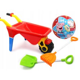 Komplet: samokolnica Rake Lopata + žoga Paw Patrol