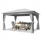 Vrtalni paviljon Sunset Classic 3x4 m sive barve