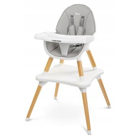 Caretero krzeselek za hranjenje 3v1 Tuva siv