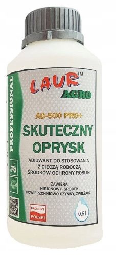 AGRO LAUR AD500 PRO+: Koncentriran adjuvant za izboljšanje delovanja pesticidov - 0,5 L