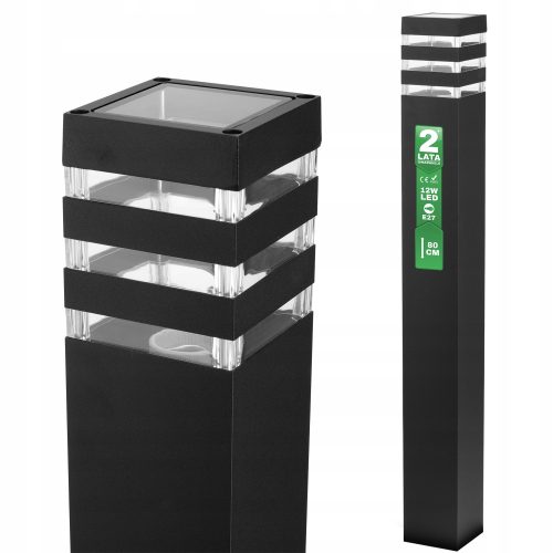LED stoječa vrtna svetilka Lumiled E27 80 cm črna