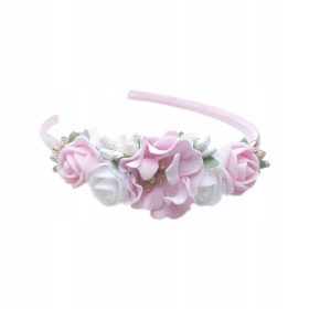 Roza in bel naglavni trak za obhajilo