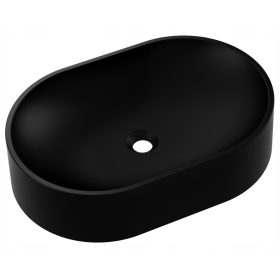 Granitni ovalni umivalnik MODERNO ISOLA 60 DEEP BLACK 60x40