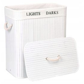 Gockowiak bambusni stojeci kos za perilo 100L bel