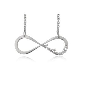  Ogrlica Denai, srebrn znak neskončnosti, 60 cm