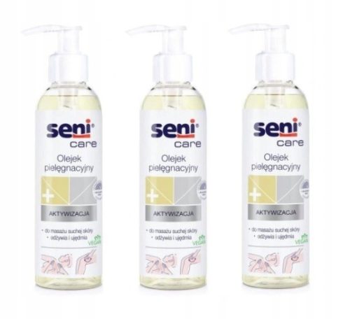 Set 3 paketov negovalnega olja Seni Care po 200 ml za občutljivo kožo
