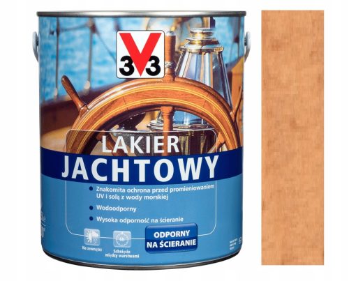 Optimized name: V33 slovenski jadranski lak, biseren sijaj, 2,5L

Optimized description: 
Lak za jadranske jahte V33 je idealen za zaščito in dekoracijo zunanjega stavbnega pohištva, ki je izpostavlje