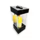 VELIKI STEKLENI LANTERN S SVEČO Z OGLEDALOM + LED SVEČA