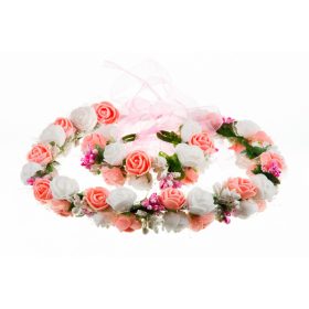   OBHAJILNI VENEC IN ZAPESTNICA ZA OBHAJILO S ČUDOVITIMI VRTNICAMI