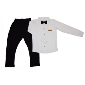 Bela moška obleka z belo srajco in hlačami 122