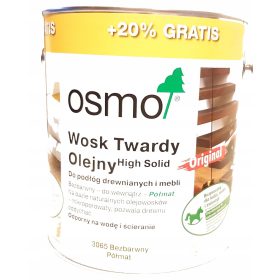 Vosk za trda olja Osmo 3065, brezbarven, polmat, 3 l