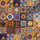 Meksikanske stenske ploščice 10x10 cm Kitchen Patchwork 30 kosov - Girasol