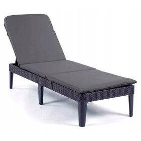 Poduszka za ležalnik JAIPUR S-49 Dark GREY 190 x 60 x 4 cm