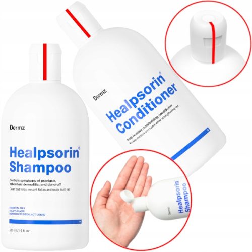 Healpsorin™ Šampon in Balzam za Lajšanje Luskavice in Seboroičnega Dermatitisa, 500 ml + 500 ml