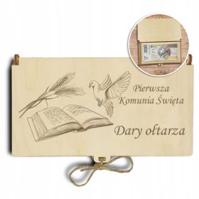 SKABILNICA ZA DARILA ZA OBHAJILA NA OLTARJU Z GRAVIRANJEM